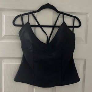 Guess zippered crop top sz XL